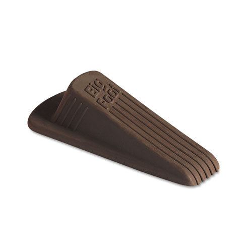 ESMAS00971 - Big Foot Doorstop, No Slip Rubber Wedge, 2 1-4w X 4 3-4d X 1 1-4h, Brown, 2-pack