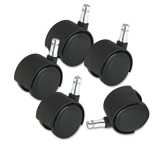 ESMAS23622 - Deluxe Duet Casters, Nylon, B And K Stems, 110 Lbs.-caster, 5-set