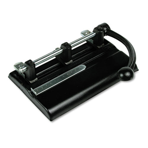 ESMAT1340PB - 40-Sheet Lever Action Two- To Seven-Hole Punch, 13-32" Holes, Black