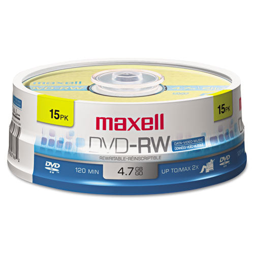 ESMAX635117 - Dvd-Rw Discs, 4.7gb, 2x, Spindle, Gold, 15-pack