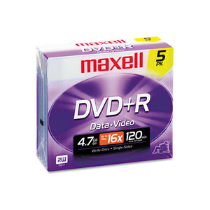 ESMAX639002 - Dvd+r Discs, 4.7gb, 16x, W-jewel Cases, Silver, 5-pack