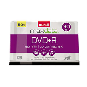 ESMAX639013 - Dvd+r Discs, 4.7gb, 16x, Spindle, Silver, 50-pack