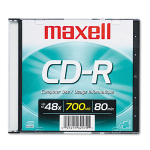 ESMAX648201 - Cd-R Disc, 700mb-80min, 48x, W-slim Jewel Case, Silver