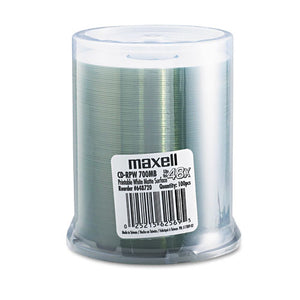 ESMAX648720 - Cd-R Discs, 700mb-80 Min, 48x, Spindle, Printable Matte White, 100-pack