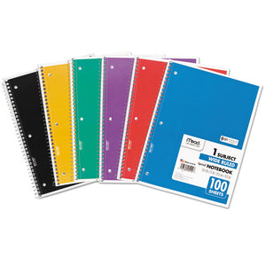 ESMEA05514 - Spiral Bound Notebook, Perforated, Legal Rule, 10 1-2 X 7 1-2 White, 100 Sheets