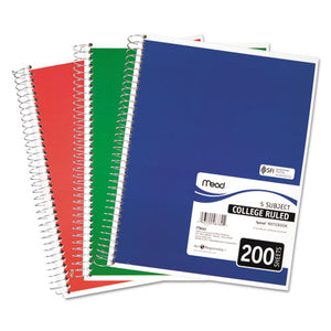 ESMEA06780 - Spiral Bound Notebook, Perforated, College Rule, 11 X 8, White, 200 Sheets