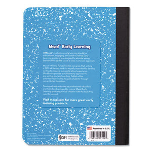Primary Composition Book, K-2, 0.5" Manuscript Rule, Blue-white Cover, 9.75 X 7.5, 100 Sheets