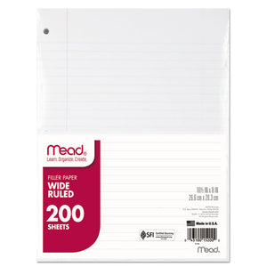 ESMEA15200 - Filler Paper, 15lb, Wide Rule, 3 Hole, 10 1-2 X 8, 200 Sheets