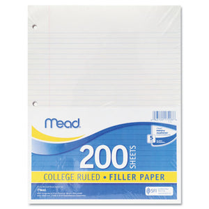ESMEA17208 - Filler Paper, 15lb, College Rule, 11 X 8 1-2, White, 200 Sheets