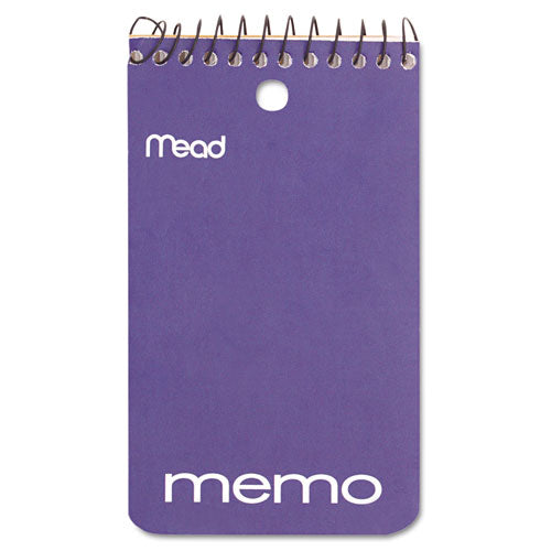 ESMEA45354 - Memo Book, College Ruled, 3 X 5, Wirebound, Punched, 60 Sheets, Assorted
