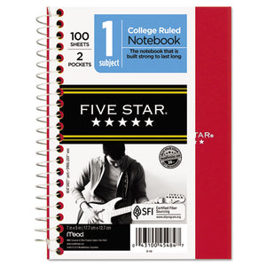 ESMEA45484 - Wirebound Notebook, College Rule, 7 X 5, 100 Sheets, Assorted
