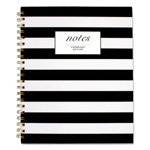 ESMEA59010 - Black & White Striped Hardcover Notebook, 11 X 8 7-8, 80 Sheets