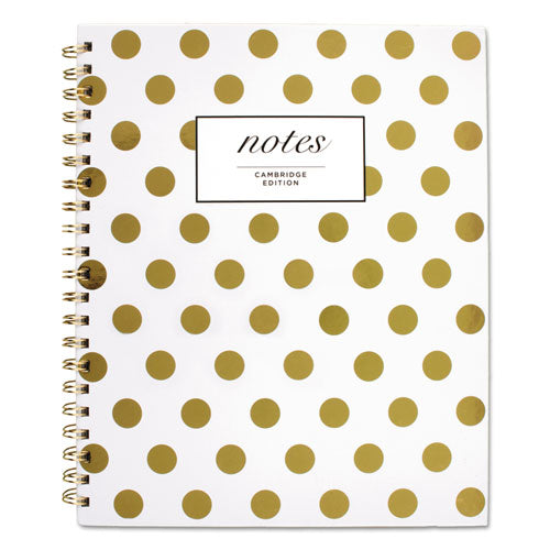 ESMEA59014 - Gold Dots Hardcover Notebook, 11 X 8 7-8, 80 Sheets