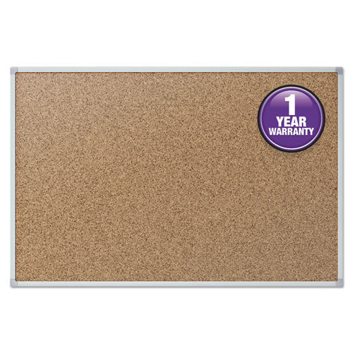 ESMEA85360 - Cork Bulletin Board, 24 X 18, Silver Aluminum Frame