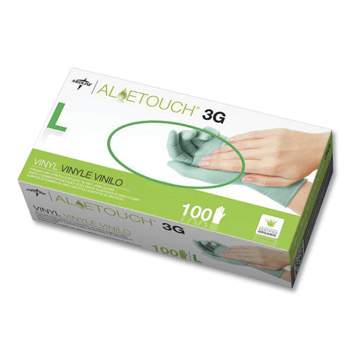 ESMII6MDS195176 - ALOETOUCH 3G SYNTHETIC EXAM GLOVES - CA ONLY, GREEN, LARGE, 100-BOX