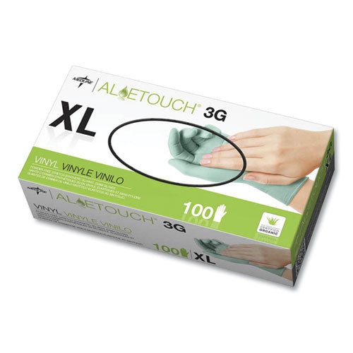 ESMII6MDS195177 - ALOETOUCH 3G SYNTHETIC EXAM GLOVES - CA ONLY, GREEN, X-LARGE, 100-BOX