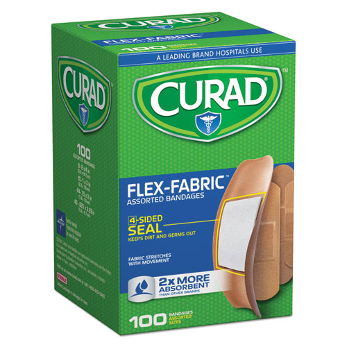 ESMIICUR0700RB - Flex Fabric Bandages, Assorted Sizes, 100 Per Box