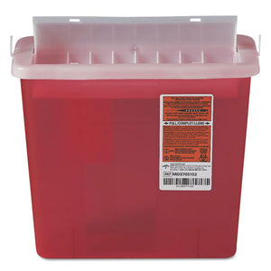 ESMIIMDS705153H - Sharps Container For Patient Room, Plastic, 5qt, Rectangular, Red