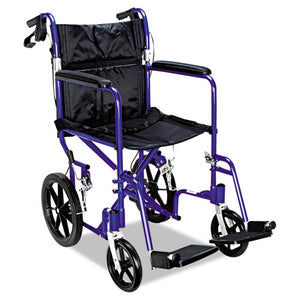 ESMIIMDS808210ABE - Excel Deluxe Aluminum Transport Wheelchair, 19w X 16d, 300lb Cap