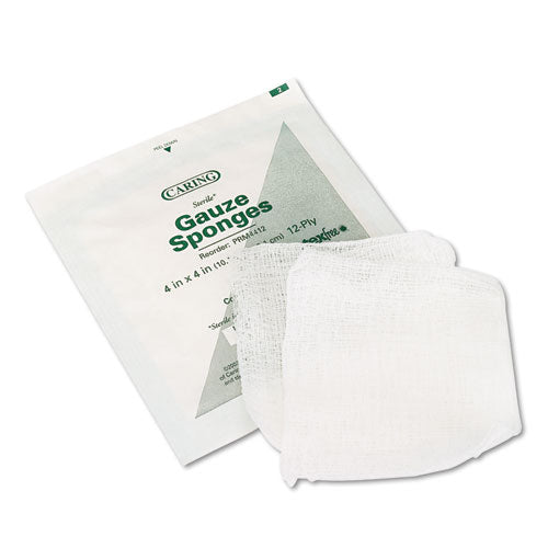 ESMIIPRM4412 - Caring Woven Gauze Sponges, 4 X 4, Sterile, 12-Ply, 1200-carton