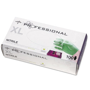 ESMIIPRO31764 - Professional Nitrile Exam Gloves With Aloe, X-Large, Green, 100-box