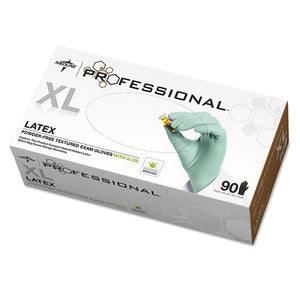 ESMIIPRO31794 - Professional Latex Exam Gloves With Aloe, X-Large, Green, 90-box