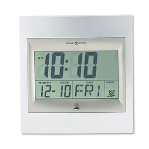 ESMIL625236 - Techtime Ii Radio-Controlled Lcd Wall-table Alarm Clock, 8-3-4"w X 1"d X 9-1-4"h