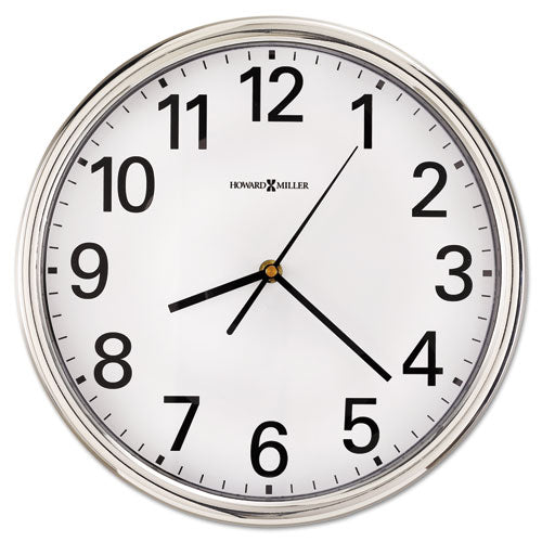 ESMIL625561 - Hamilton Wall Clock, 12", Silver, 1 Aa