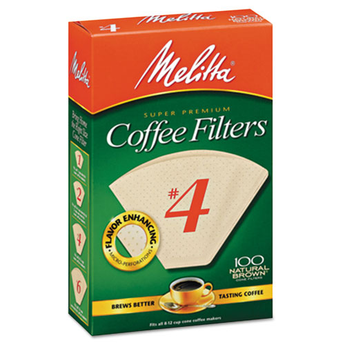 ESMLA624602 - Coffee Filters, Natural Brown Paper, Cone Style, 8 To 12 Cups, 1200-carton
