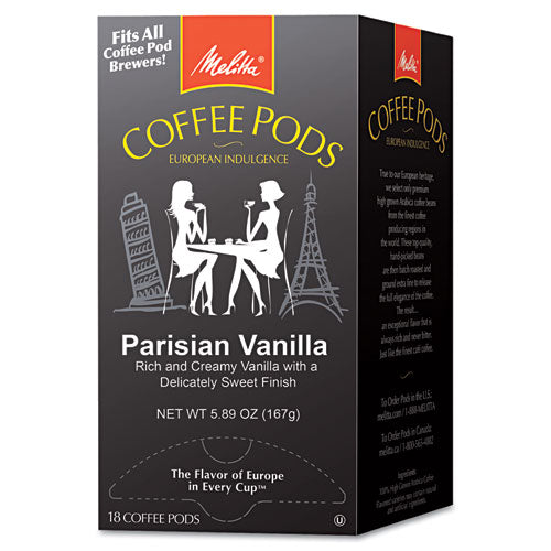 ESMLA75411 - Coffee Pods, Parisian Vanilla, 18 Pods-box