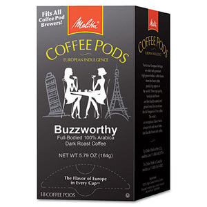 ESMLA75412 - Coffee Pods, Buzzworthy (dark Roast), 18 Pods-box
