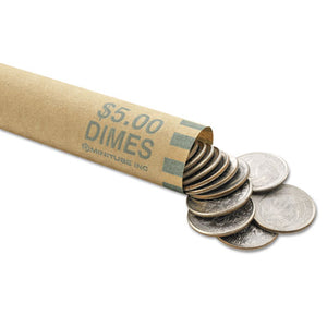ESMMF2160640C02 - Nested Preformed Coin Wrappers, Dimes, $5.00, Green, 1000 Wrappers-box