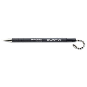 ESMMF28704 - Secure-A-Pen Replacement Ballpoint Antimicrobial Counter Pen, Black Ink, Medium