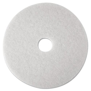 ESMMM08478 - Low-Speed Super Polishing Floor Pads 4100, 14" Diameter, White, 5-carton