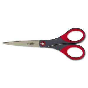 ESMMM1447 - Precision Scissors, Pointed, 7" Length, 2 1-2" Cut, Gray-red