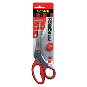 ESMMM1448B - Precision Scissors, Pointed, 8" Length, 3 1-4" Cut, Gray-red