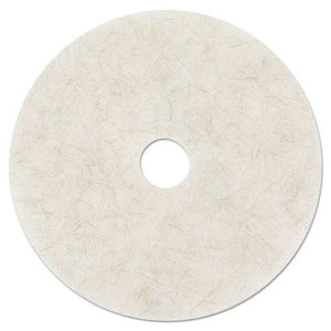 ESMMM18209 - Ultra High-Speed Natural Blend Floor Burnishing Pads 3300, 19" Dia., White, 5-ct