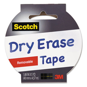 ESMMM1905RDEWHT - Dry Erase Tape, 1.88" X 5yds, 3" Core, White
