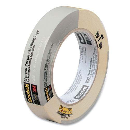 Commercial-grade Masking Tape For Production Painting, 0.94" X 60 Yds, Natural, 1-roll