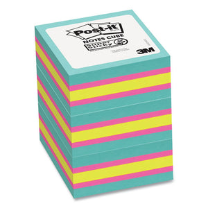 Notes Cube, 3 X 3, Bright Blue, Bright Green, Bright Pink, 360 Sheets-cube, 3 Cubes-pack