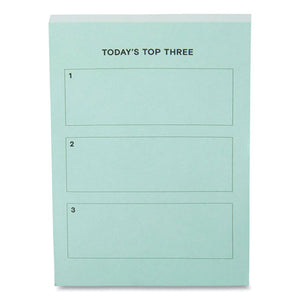 Lined Adhesive Notes, Top 3, 3 X 4, Turquoise, 100-sheet