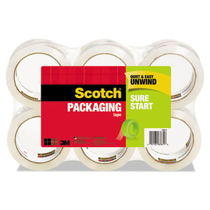 ESMMM35006 - Sure Start Packaging Tape, 1.88" X 54.6yds, 3" Core, Clear, 6-pack