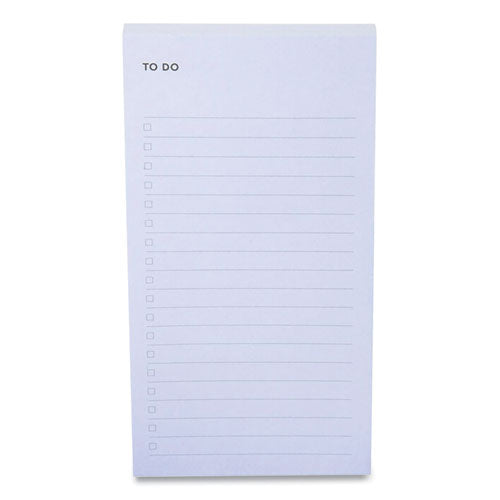 Lined Adhesive Notes, List, 2.9 X 5.7, Blue, 100-sheet