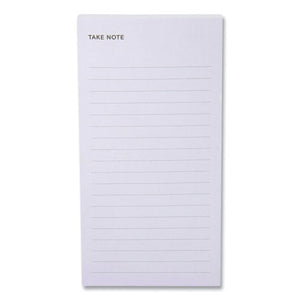 Lined Adhesive Notes, List, 2.9 X 5.7, Gray,100-sheet