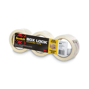 Box Lock Shipping Packaging Tape, 3" Core, 1.88" X 54.6 Yds, Clear, 3-pack