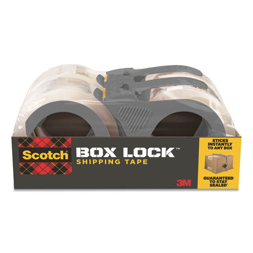 Box Lock Shipping Packaging Tape, 3" Core, 1.88" X 54.6 Yds, Clear, 4-pack