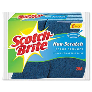 ESMMM526 - Non-Scratch Multi-Purpose Scrub Sponge, 4 2-5 X 2 3-5, Blue, 6-pack