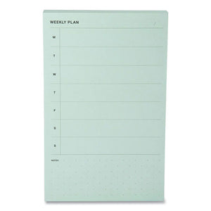Weekly Planner Pad, 4.9 X 7.7, Green, 100-sheet