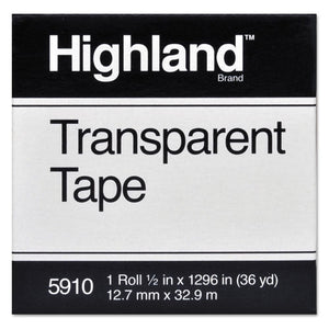 ESMMM5910121296 - Transparent Tape, 1-2" X 1296", 1" Core, Clear