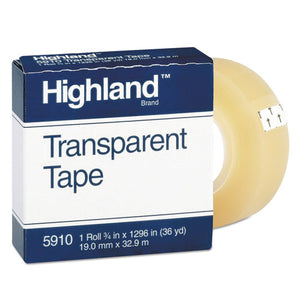 ESMMM5910341296 - Transparent Tape, 3-4" X 1296", 1" Core, Clear
